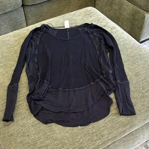 We The Free Navy Long Sleeve Top